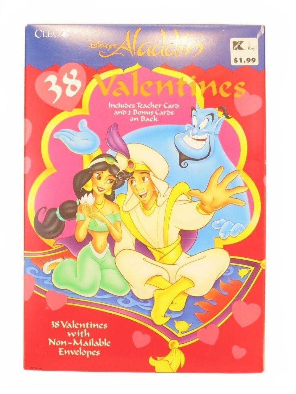 Vintage Disneys Aladdin Cleo Valentines Day Cards 38 Cards And Envelopes New